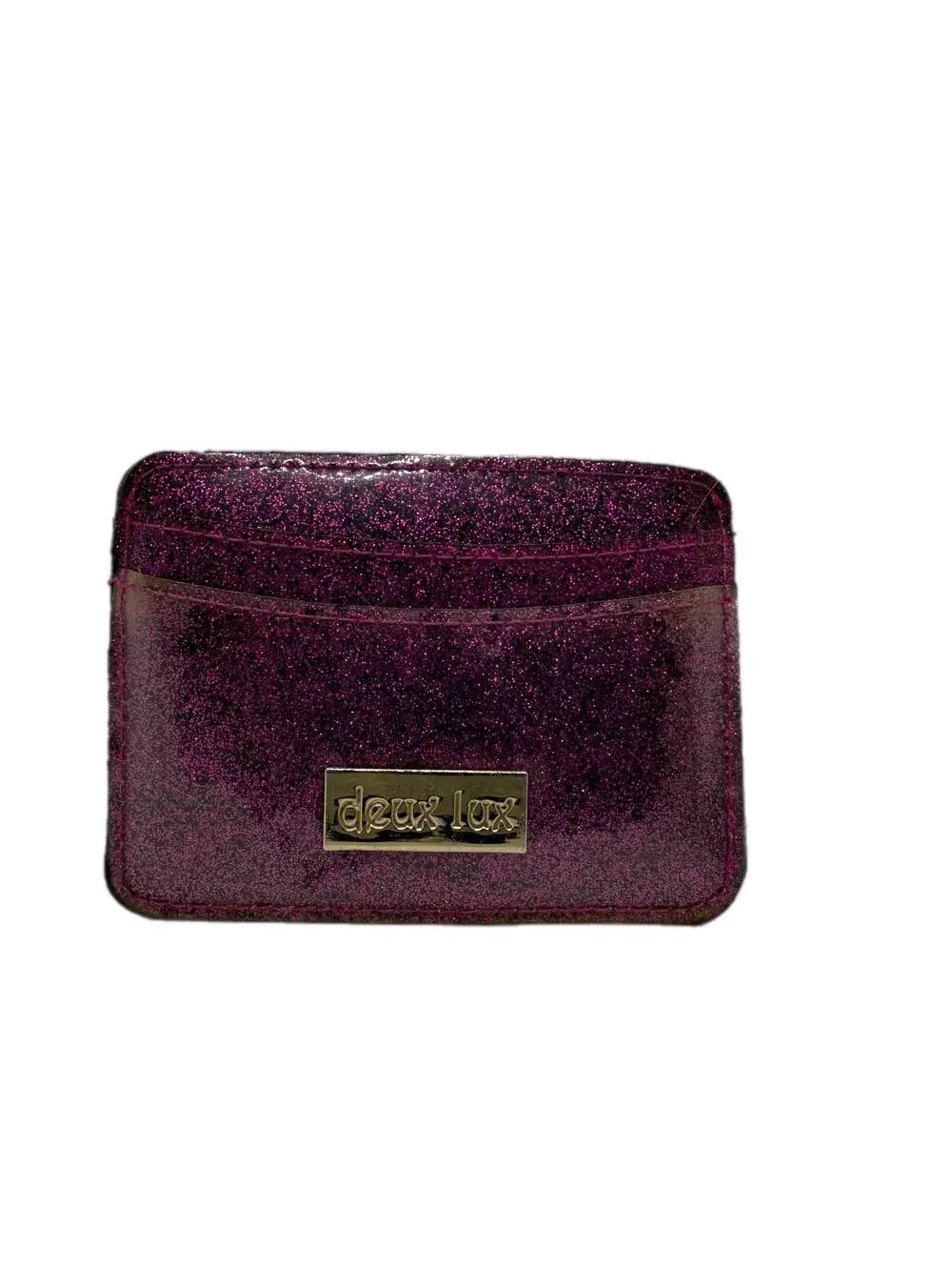 Deux Lux Glitter Wallet - Purple Sparkle Card Holder
